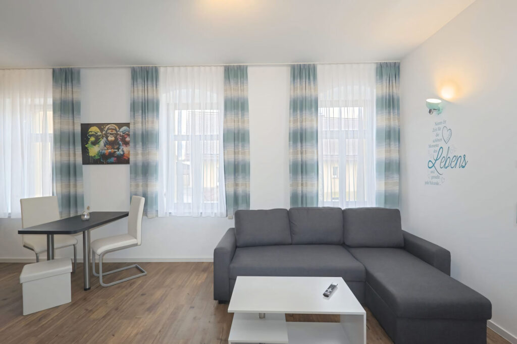 Ferienwohnung mit Hund in der Sächsischen Schweiz - Ferienquartier 7 - Affensteine - Wohnzimmer