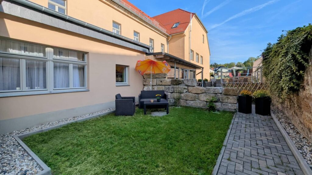 Hundefreundliche Ferienwohnung mit Außenbereich in der Sächsischen Schweiz - Ferienquartier 3 - Papststein - Sitzecke
